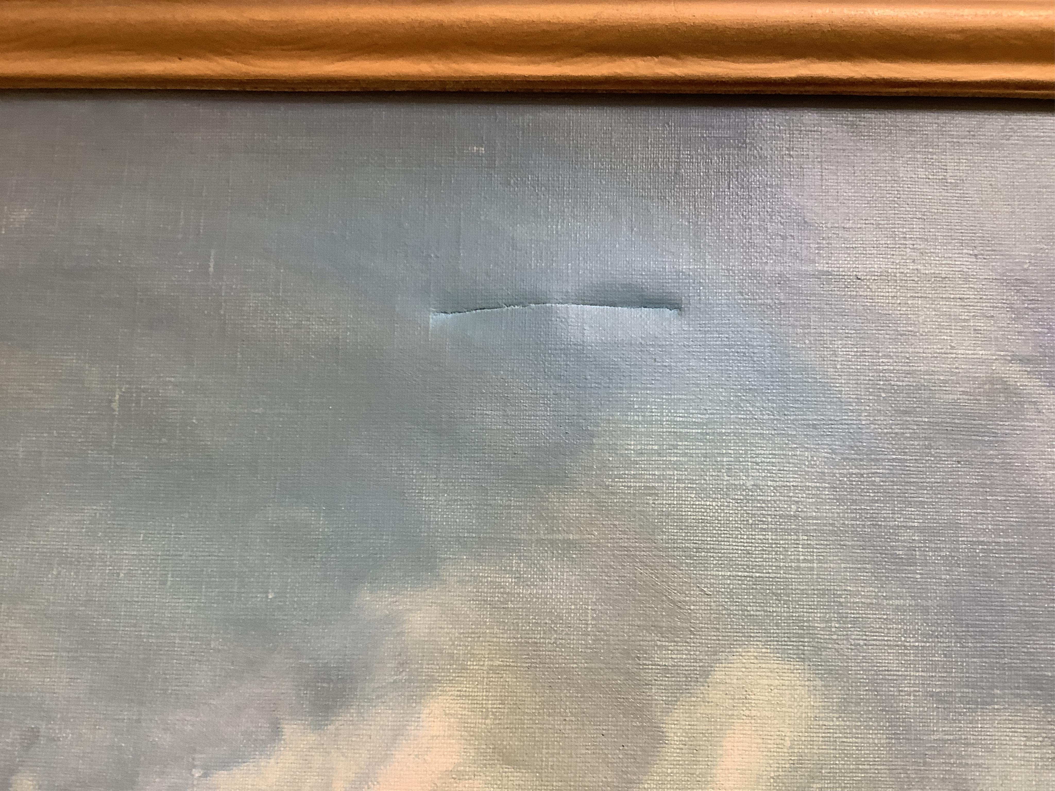 Frank Wootton (1911-1998), military interest oil on canvas, ‘Day Break’, signed, War Artists Comittee label verso, 59 x 75cm. Condition - rip to sky area of the canvas